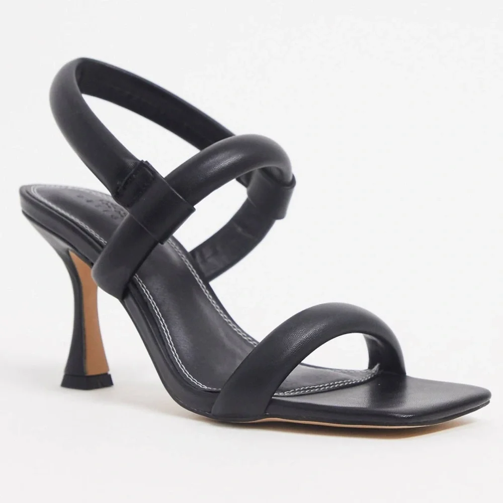 Leather padded slingback heels - Picture 2 of 7